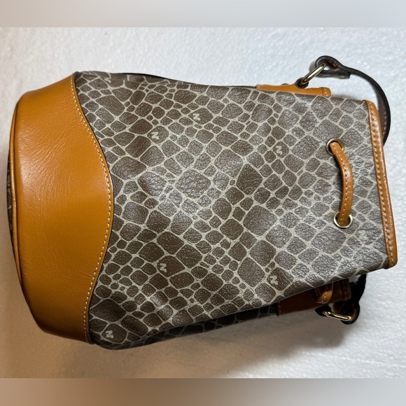 Nina Ricci Tan and Brown Patterned Bucket Bag - Picture 6 of 10
